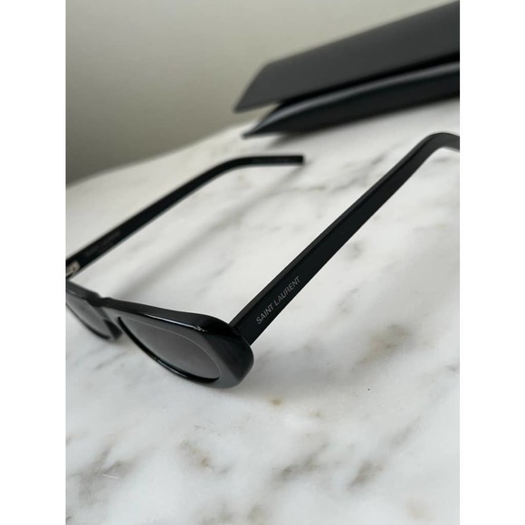 NEW Saint Laurent SL557 SHADE Black Slim Sunglasses - Picture 5 of 9